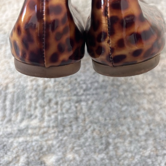 Jcrew Sz 7 Cece Leopard Patent Flats made in Italy - Picture 9 of 16